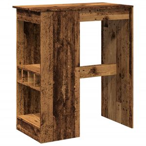 vidaXL Barov&yacute; stůl s reg&aacute;ly old wood 90x47,5x103,5 cm kompozitn&iacute; dřevo