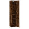 vidaXL Skř&iacute;ň highboard kouřov&yacute; dub 34,5 x 34 x 180 cm kompozitn&iacute; dřevo