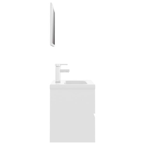 vidaXL Koupelnová sestava bílá kompozitní dřevo