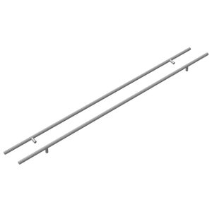 vidaXL Madlo na skř&iacute;ň 2 ks Stř&iacute;brn&aacute; 900 mm Nerezov&aacute; ocel