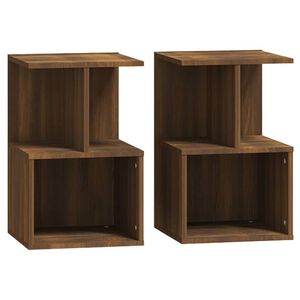 vidaXL Nočn&iacute; stolky 2 ks hněd&yacute; dub 35 x 35 x 55 cm kompozitn&iacute; dřevo
