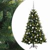 vidaXL Uměl&yacute; v&aacute;nočn&iacute; stromek s v&aacute;nočn&iacute;mi koulemi 120 cm 150 LED