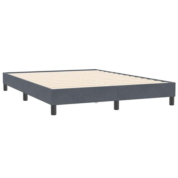 vidaXL Postel Box Spring bez matrace tmavě &scaron;ed&aacute; 160x210 cm samet