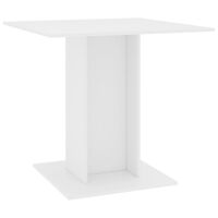 vidaXL Jídelní stůl bílý 80 x 80 x 75 cm dřevotříska