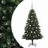 vidaXL Uměl&yacute; v&aacute;nočn&iacute; stromek s baňkami 120 cm 150 LED Tepl&aacute; b&iacute;l&aacute;
