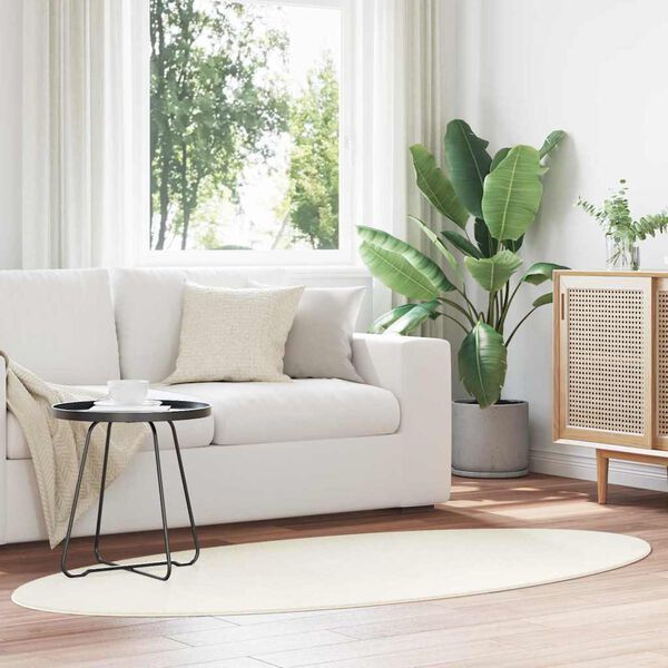 vidaXL Kusov&eacute; koberce Ov&aacute;ln&yacute; HUARTE Kr&eacute;mov&aacute; 100 x 200 cm