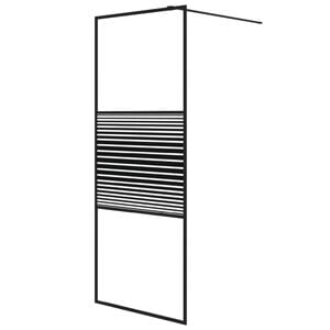 vidaXL Sprchov&aacute; z&aacute;stěna walk-in čern&aacute; 80 x 195 cm čir&eacute; ESG sklo