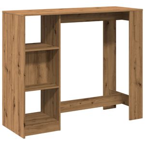 vidaXL Barov&yacute; stůl s polic&iacute; dub artisan 124 x 46 x 103,5 cm kompozit