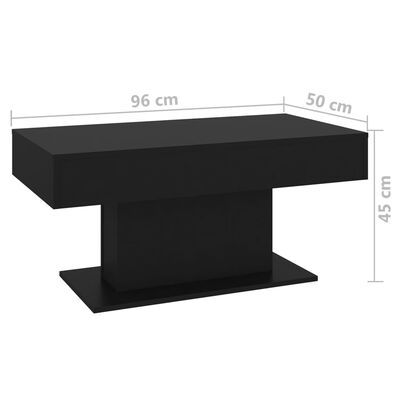 vidaXL Konferenční stolek černý 96 x 50 x 45 cm dřevotříska