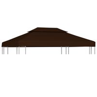 vidaXL Náhradní střecha na altán 310 g/m² 4 x 3 m hnědá