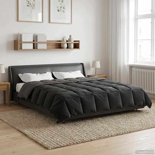 vidaXL Celoročn&iacute; přikr&yacute;vka Světle &scaron;ed&aacute; 200 x 240 cm Mikrovl&aacute;kno