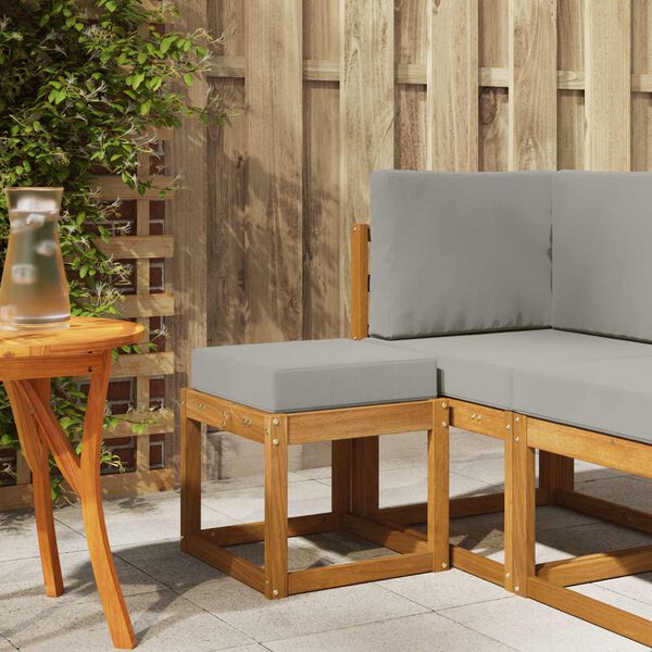 vidaXL Stolička s lavic&iacute; Př&iacute;rodn&iacute; a světle &scaron;ed&aacute; 43 x 43 x 37 cm