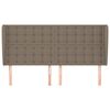 vidaXL Čelo postele typu u&scaron;&aacute;k taupe 203x23x118/128 cm textil