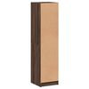 vidaXL Highboard se skleněn&yacute;mi dv&iacute;řky hněd&yacute; dub 35 x 37 x 142 cm