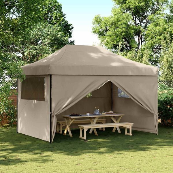 vidaXL Party Stan Taupe 279 x 410 x 315 cm Oxford l&aacute;tka