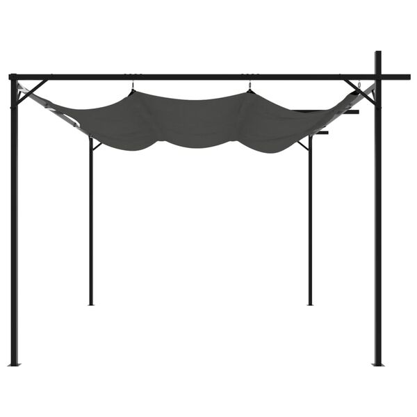 vidaXL Pergola se zatahovací střechou antracitová 295 x 292 x 230 cm