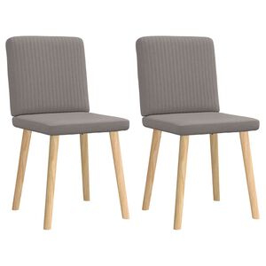 vidaXL J&iacute;deln&iacute; židle 2 ks taupe textil