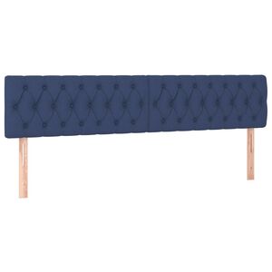 vidaXL Čela postele modr&aacute; 200x7x78/88 cm l&aacute;tka