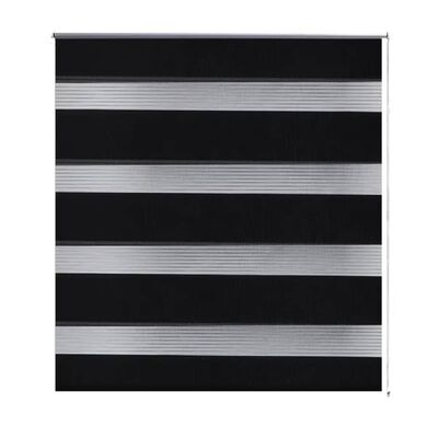 Roleta den a noc / Zebra / Twinroll 80x175 cm černá
