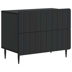 vidaXL Nočn&iacute; skř&iacute;ňka Čern&aacute; 62 x 34,5 x 49,5 cm Kompozitn&iacute; dřevo
