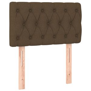 vidaXL Čelo postele tmavě hněd&eacute; 80 x 7 x 78/88 cm textil