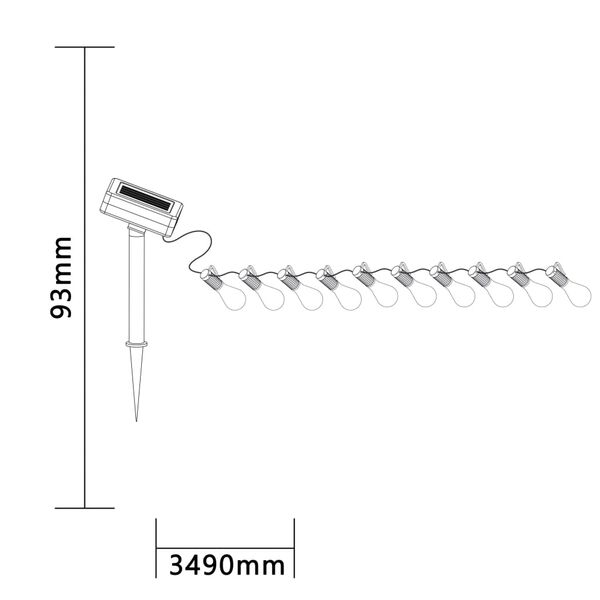 Luxform Sol&aacute;rn&iacute; party světla s 10 LED ž&aacute;rovkami Alicante průhledn&aacute;