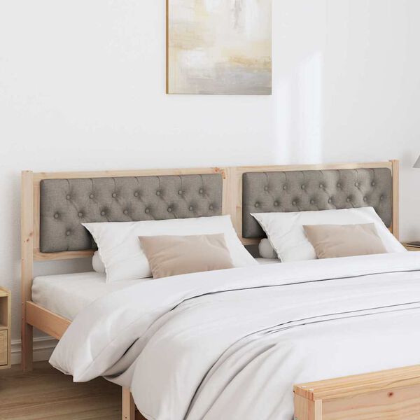 vidaXL Čelo postele Jin&yacute; Hněd&aacute; a taupe 200 cm Masivn&iacute; borovicov&eacute; dřevo