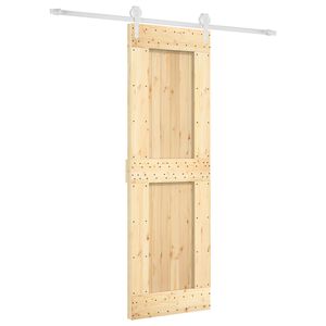 vidaXL Posuvn&eacute; dveře 70 x 210 cm Masivn&iacute; borov&eacute; dřevo (neupraven&eacute;)