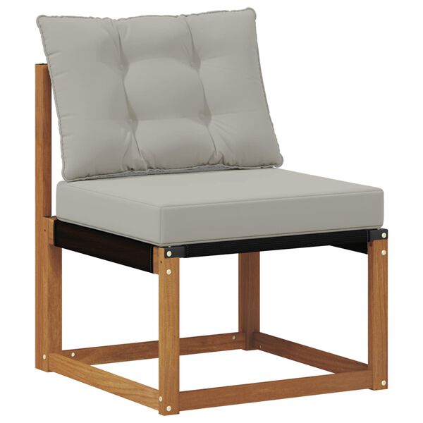 vidaXL Venkovn&iacute; pohovkov&aacute; souprava 5 pcs Př&iacute;rodn&iacute; a světle &scaron;ed&aacute;