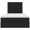 vidaXL Postel s &uacute;ložn&yacute;m prostorem a LED osvětlen&iacute;m Čern&aacute; 120 x 190 cm