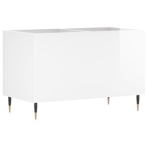 vidaXL Skř&iacute;ňka na LP desky leskl&aacute; b&iacute;l&aacute; 74,5x38x48 cm kompozitn&iacute; dřevo