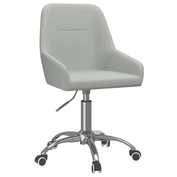 vidaXL Otočn&eacute; j&iacute;deln&iacute; židle 2 ks světle &scaron;ed&eacute; textil