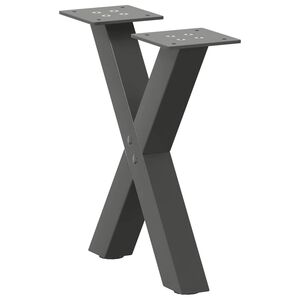 vidaXL Nohy konferenčn&iacute;ho stolku ve tvaru X, 2 ks, antracitov&eacute;, 30 x (30-31) cm, ocel