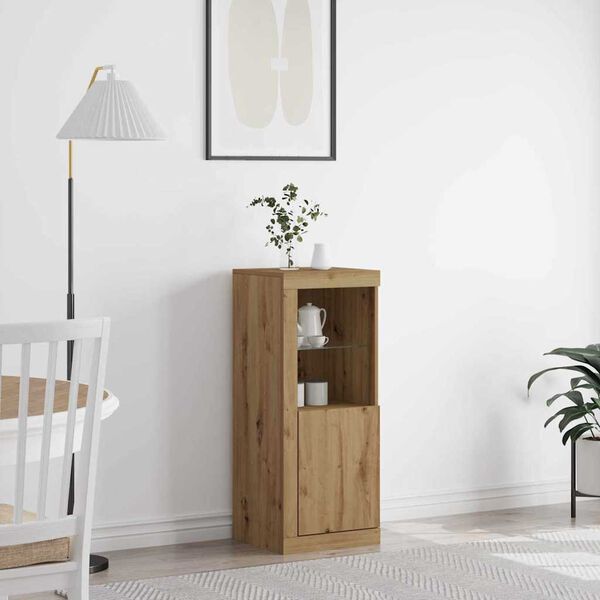 vidaXL LED komoda Artisanov&yacute; dub 41 x 37 x 100 cm kompozitn&iacute; dřevo