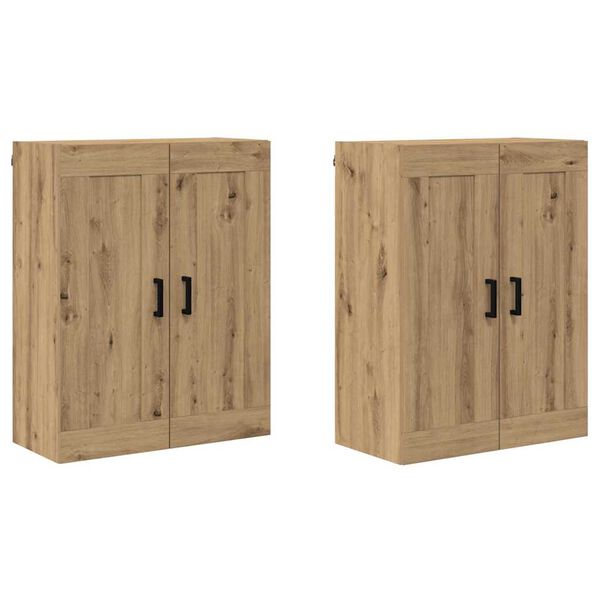 vidaXL N&aacute;stěnn&aacute; skř&iacute;ň N&aacute;stěnn&yacute; 2 pcs Artisanov&yacute; dub 69,5 x 34 x 90 cm