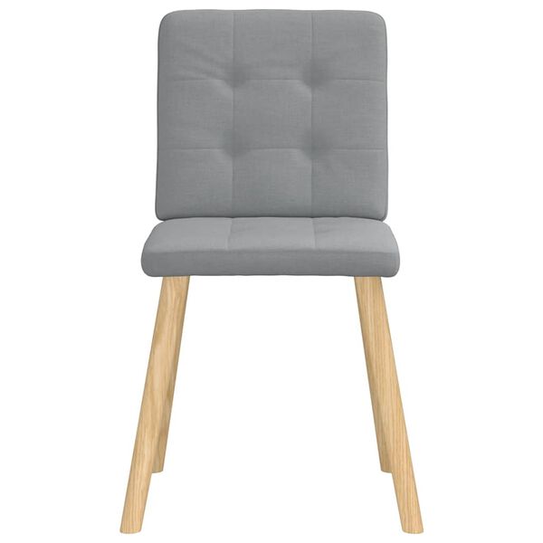 vidaXL J&iacute;deln&iacute; židle 6 ks světle &scaron;ed&eacute; textil