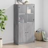 vidaXL Highboard s dv&iacute;řky &scaron;ed&yacute; sonoma 68x37x142 cm kompozitn&iacute; dřevo