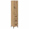 vidaXL Vysok&yacute; bufet Artisanov&yacute; dub 34,5 x 34 x 180 cm Kompozitn&iacute; dřevo