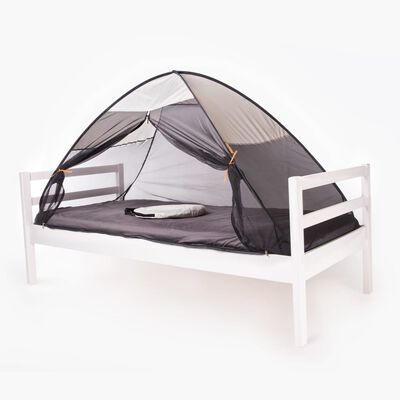 DERYAN Samorozkládací moskytiéra nad postel 200 x 90 x 110 cm krémová