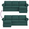 vidaXL Pohovka Tmavě zelen&aacute; 215 x 138 x 80 cm textil