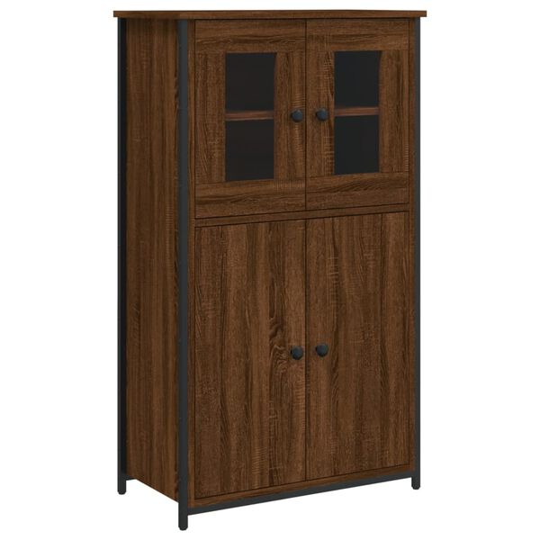 vidaXL Skř&iacute;ň highboard hněd&yacute; dub 62 x 32 x 106,5 cm kompozitn&iacute; dřevo