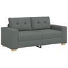 vidaXL Loveseat Sofa Tmavě &scaron;ed&aacute; 180x77x82 cm textil