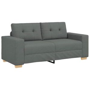 vidaXL Loveseat Sofa Tmavě &scaron;ed&aacute; 180x77x82 cm textil