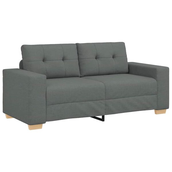 vidaXL Loveseat Sofa Tmavě &scaron;ed&aacute; 180x77x82 cm textil