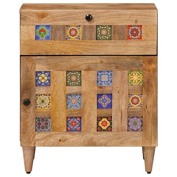 vidaXL Nočn&iacute; skř&iacute;ňka Př&iacute;rodn&iacute; 50 x 33 x 60 cm Masivn&iacute; mangov&eacute; dřevo