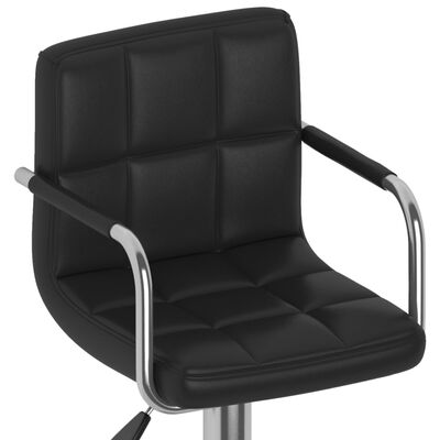 vidaXL Barové stoličky 2 ks černé umělá kůže