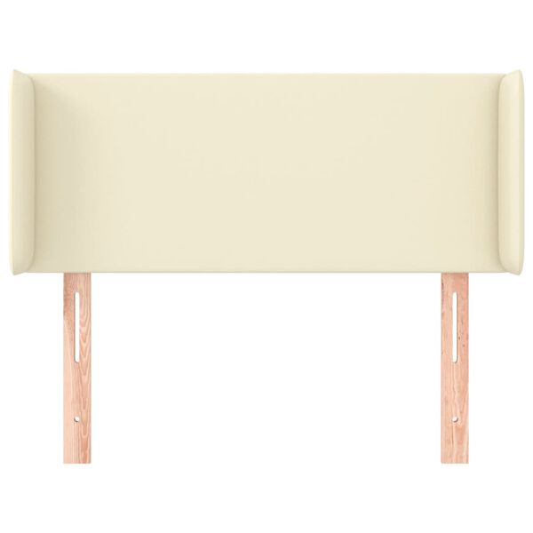 vidaXL Čelo postele typu u&scaron;&aacute;k kr&eacute;mov&eacute; 93x16x78/88 cm uměl&aacute; kůže