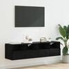 vidaXL Skř&iacute;ňky na TV zeď N&aacute;stěnn&yacute; 2 pcs Čern&yacute; dub 60 x 30 x 30 cm