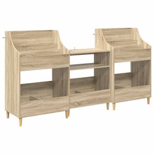 vidaXL Sada medi&aacute;ln&iacute;ch polic 3 ks Dub sonoma 212 x 46 x 112 cm