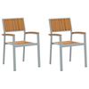 vidaXL Skl&aacute;dac&iacute; židle 2 pcs Hněd&aacute; 56 x 57 x 87 cm